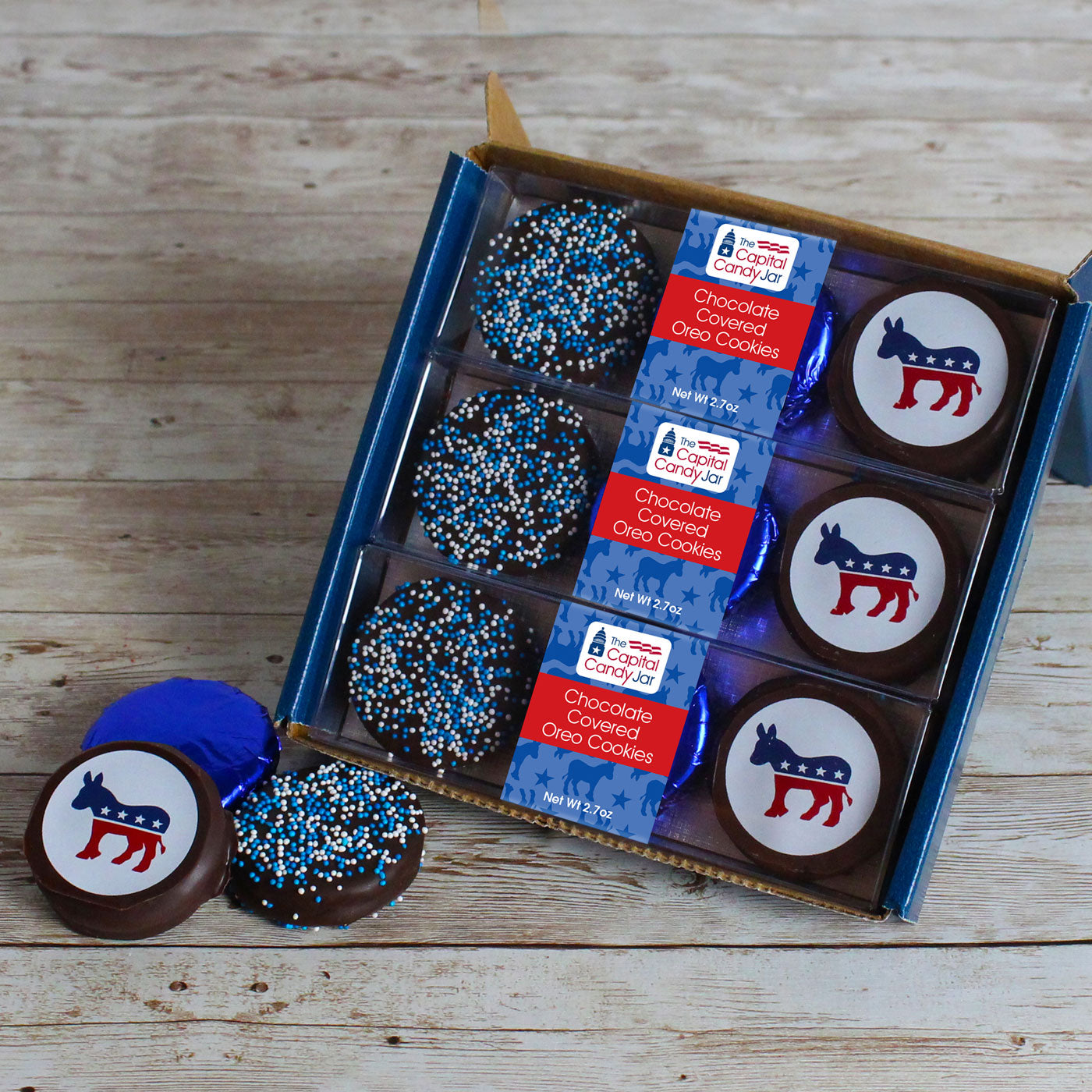Chocolate Covered OREO® Cookies-Democrat – Capital Candy Jar