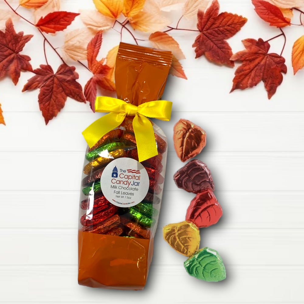 Foil Wrapped Milk Chocolate Fall Leaves (7.5oz Bag)