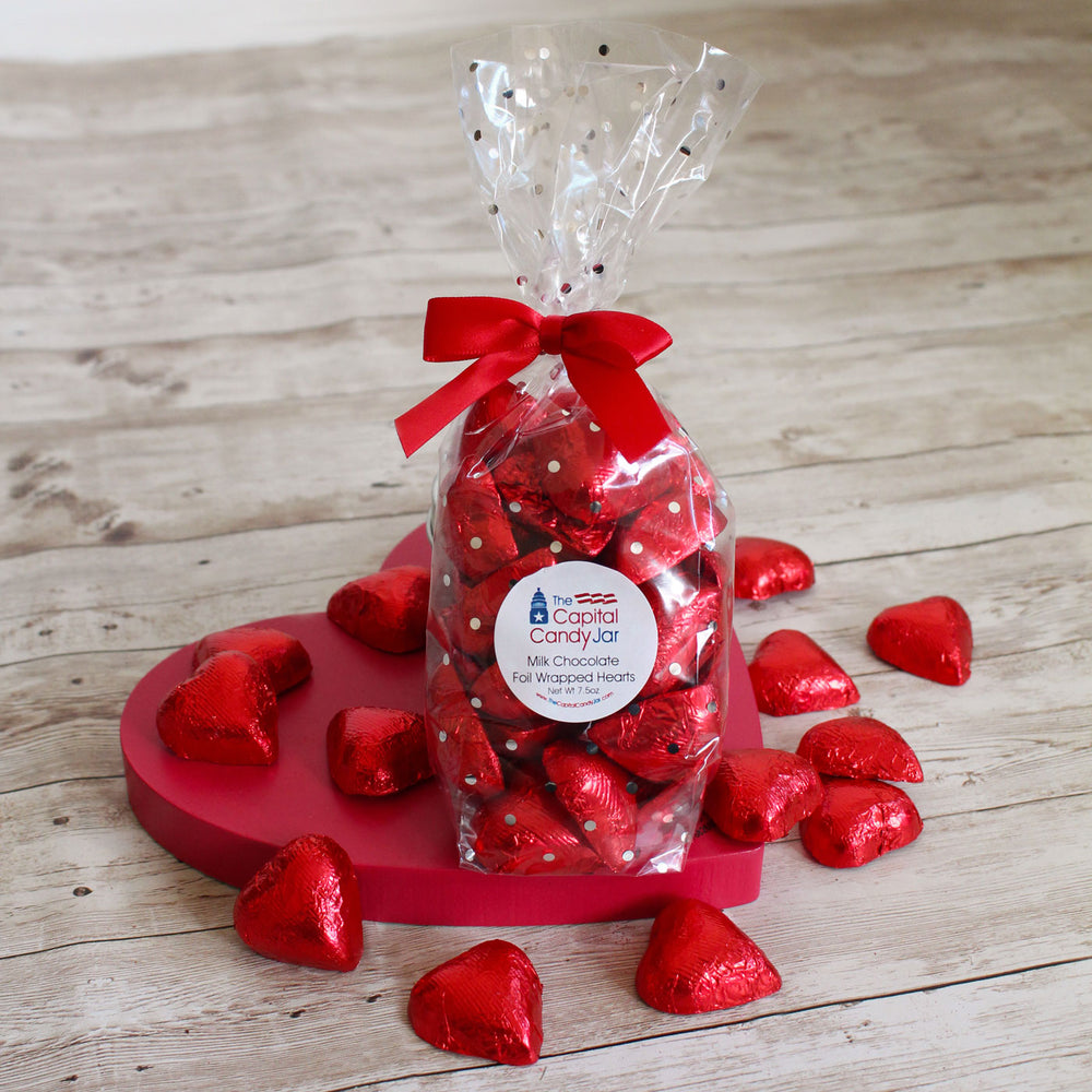 Foil Wrapped Chocolate Hearts (7.5oz Bag)