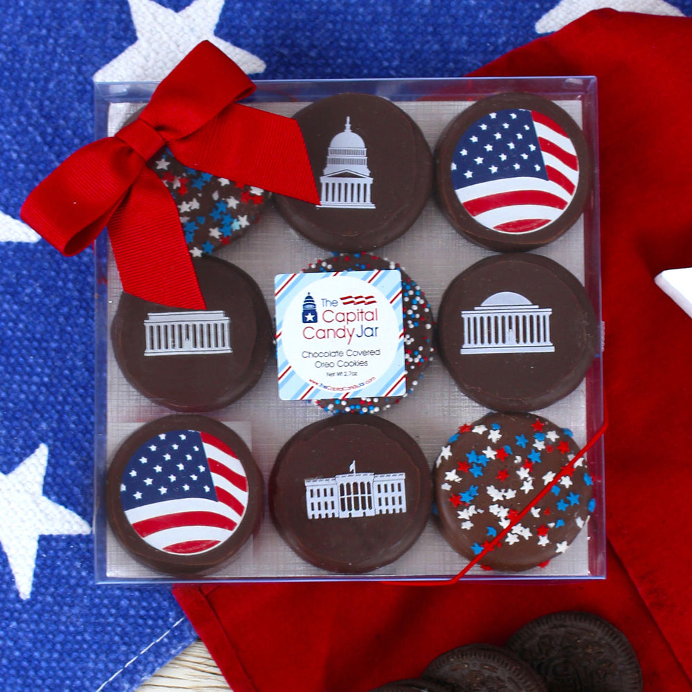 DC Landmark Chocolate Covered OREO® Cookies-Patriotic (9 Cookies)